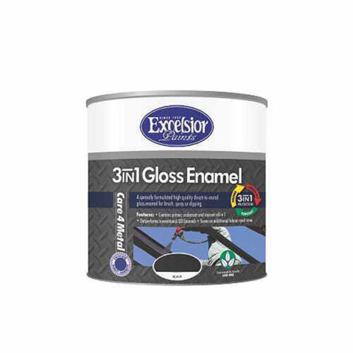 ENAMEL GLS BLK 3IN1 1L EXCELSIOR