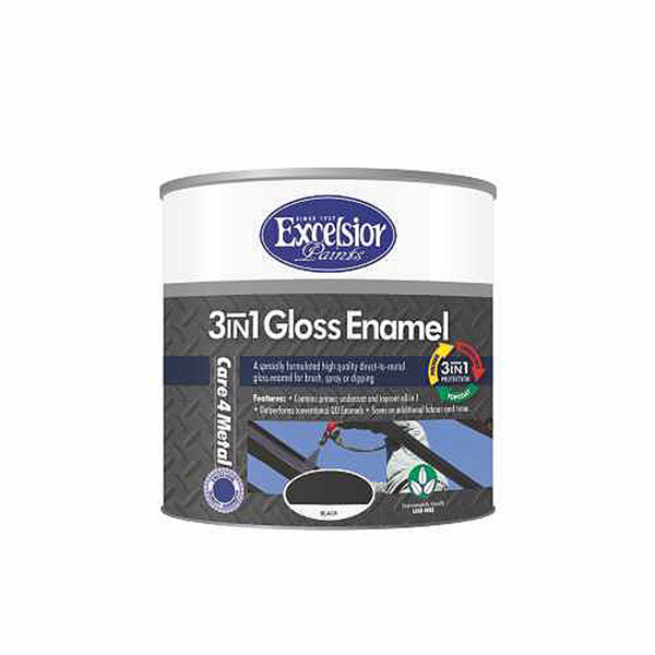 ENAMEL GLS BLK 3IN1 1L EXCELSIOR