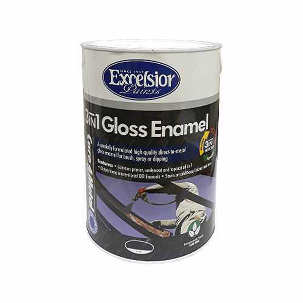 ENAMEL GLS BLK 3IN1 5L EXCELSIOR