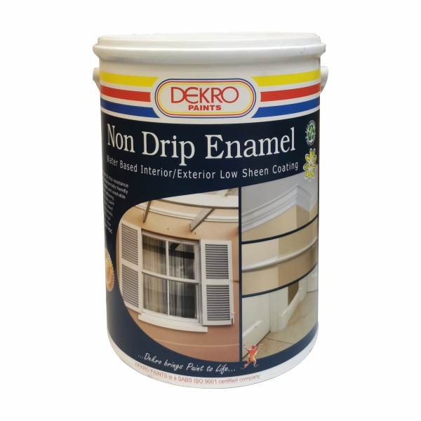 ENAMEL N/DRIP W/BASE WH 5LT DEKRO