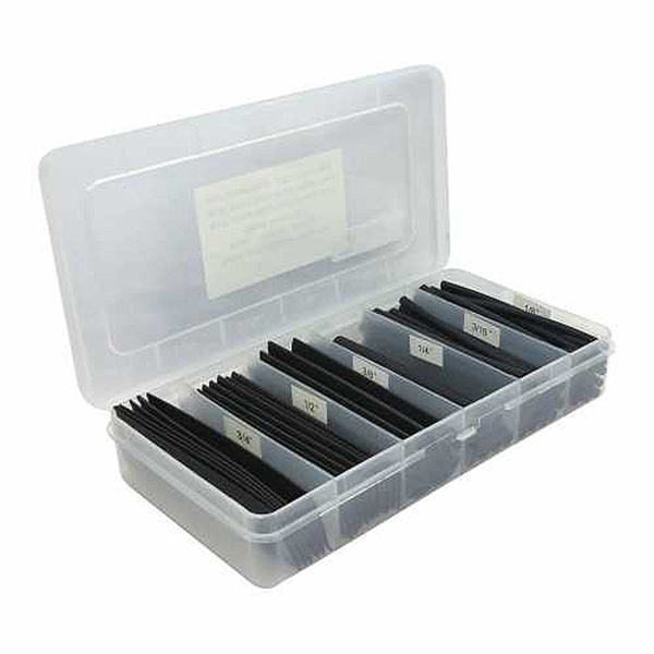 ASSORTED HEAT SHRINK BLACK 86PC
