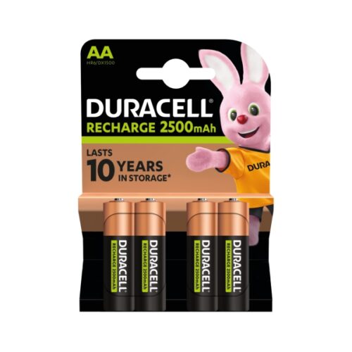 BATTERY RE-CH AA 4P DURACELL