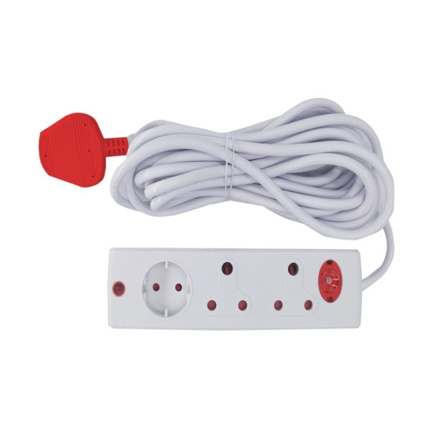 M/PLUG 3W 10AMP 5MT SURGE WHT