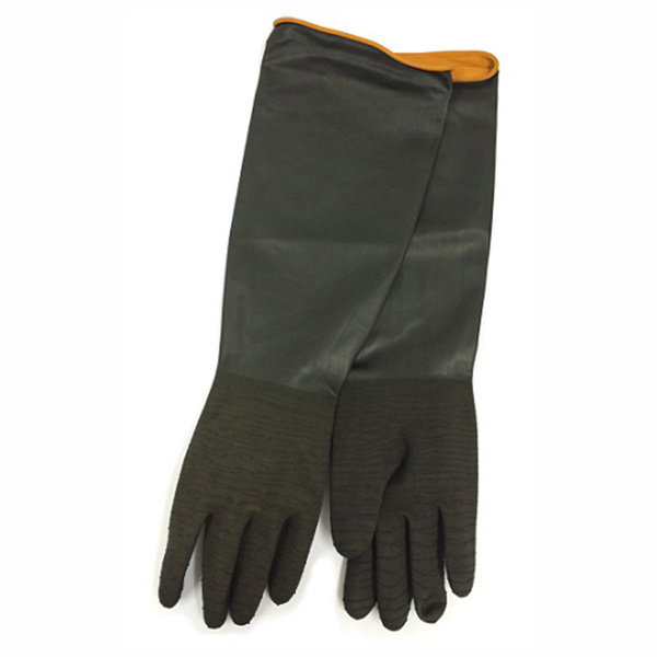 GLOVE LATEX IND BLK 600MM SHOULDER