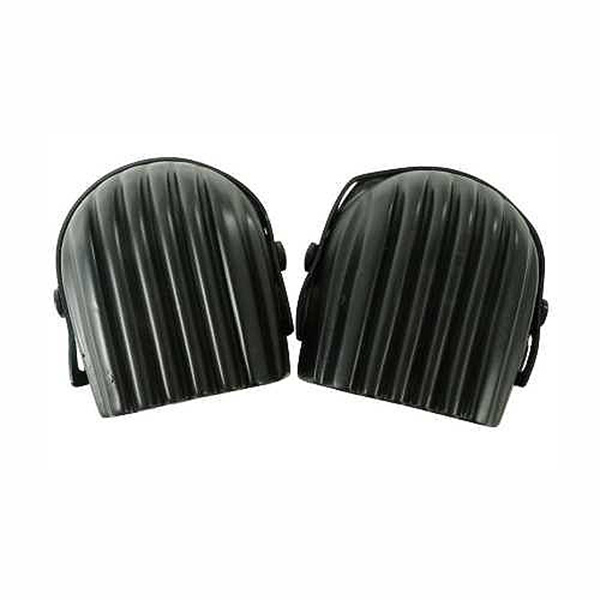 KNEE PADS BLACK PLASTIC PAIR