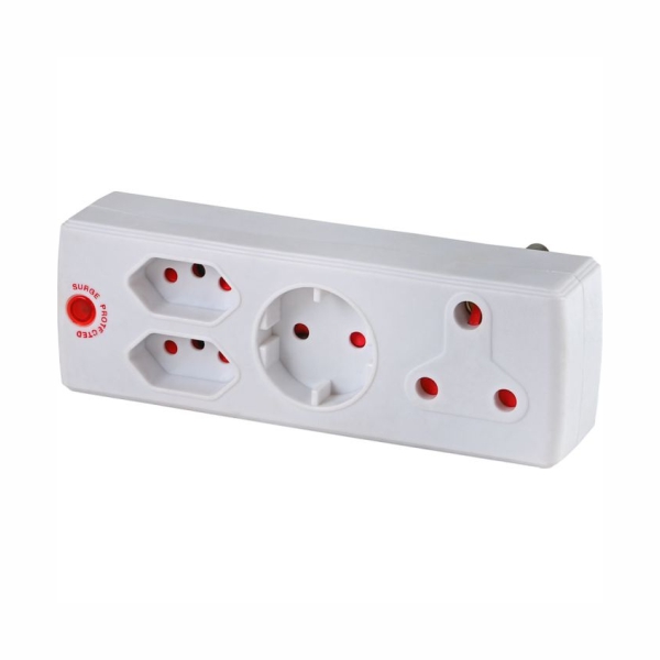 M/PLUG 1X16A 2XSLOT 1XSK SURGE