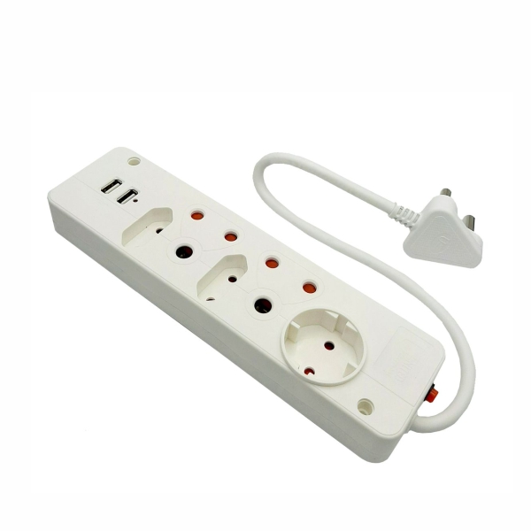 M/PLUG 2X15A 3X5A 2XUSB