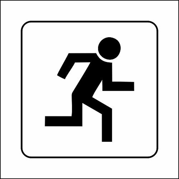 SIGN 150X150 PLA FIRE EXIT MAN RIGHT