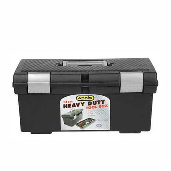 TOOLBOX PLASTIC BLACK 51CM ADDIS