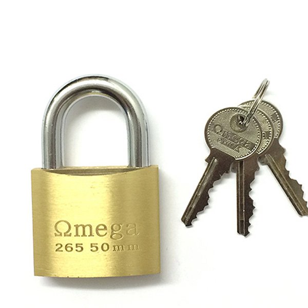 PADLOCK TRI-BRASS NO265 50MM